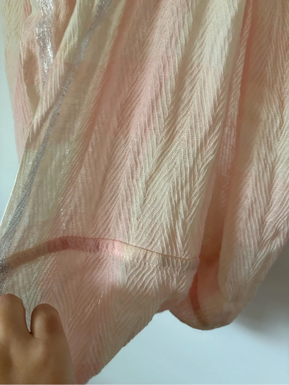 NEW loft wool cotton infinity scarf shawl lightweight pink  coastal grandma